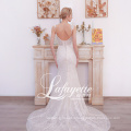 real photo Elegant Appliques Mermaid wedding gown Long Floor-length Modest Bridal Gown Lace Wedding Dresses 2020